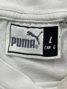 Puma Λευκό T-Shirt με Logo Βαμβακερό Size L