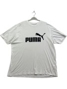 Puma Λευκό T-Shirt με Logo Βαμβακερό Size L