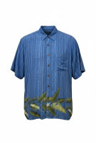 PURITAN ΠΟΥΚΑΜΙΣΟ TROPICAL ΜΠΛΕ ΑΝΤΡΙΚΟ PRE OWNED L