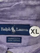RALPH LAUREN BUTTON DOWN ΠΟΥΚΑΜΙΣΟ CLASSIC ΡΙΓΕ ΜΩΒ ΑΝΤΡΙΚΟ PRE OWNED XL