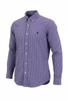 RALPH LAUREN BUTTON DOWN ΠΟΥΚΑΜΙΣΟ ΚΑΡΟ ΜΩΒ ΑΝΤΡΙΚΟ PRE OWNED L