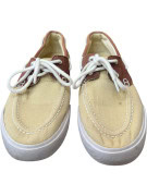 RALPH LAUREN Canvas Boat Sneakers Δίχρωμα Beige / Καφέ Unisex 37