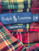 RALPH LAUREN CAMICIA A QUADRI CLASSICA ROSSO VERDE UOMO PRE OWNED M