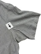 RALPH LAUREN SHORT SLEEVE SHIRT CLASSIC STRIPED WHITE BLACK MEN PRE OWNED XXL