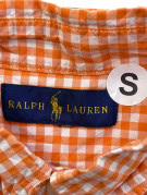 RALPH LAUREN ΚΟΝΤΟΜΑΝΙΚΟ ΠΟΥΚΑΜΙΣΟ ΚΑΡΟ ΠΟΡΤΟΚΑΛΙ ΑΝΤΡΙΚΟ PRE OWNED S