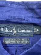 RALPH LAUREN ΚΟΝΤΟΜΑΝΙΚΟ ΠΟΥΚΑΜΙΣΟ ΚΛΑΣΙΚΟ ΜΠΛΕ ΑΝΤΡΙΚΟ PRE OWNED L