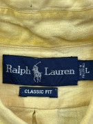 RALPH LAUREN LONG SLEEVE SHIRT CLASSIC FIT LIGHT YELLOW MENS PRE OWNED L