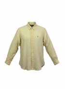 RALPH LAUREN LONG SLEEVE SHIRT CLASSIC FIT LIGHT YELLOW MENS PRE OWNED L