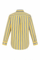 RALPH LAUREN BUTTON DOWN SHIRT CLASSIC YELLOW BLUE MENS PRE OWNED M