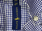 RALPH LAUREN CAMICIA CHECK BLU UOMO PRE OWNED XL