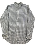 RALPH LAUREN SHIRT CLASSIC CHECKED CREAM BLUE MEN PRE OWNED M