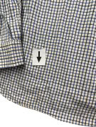 RALPH LAUREN SHIRT CLASSIC CHECKED CREAM BLUE MEN PRE OWNED M