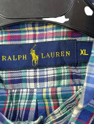 RALPH LAUREN ΠΟΥΚΑΜΙΣΟ CLASSIC ΚΑΡΟ ΜΠΛΕ ΑΝΤΡΙΚΟ PRE OWNED XL