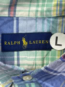 RALPH LAUREN ΠΟΥΚΑΜΙΣΟ CLASSIC ΚΑΡΟ ΜΠΛΕ ΠΡΑΣΙΝΟ ΑΝΤΡΙΚΟ PRE OWNED L