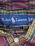 RALPH LAUREN ΠΟΥΚΑΜΙΣΟ CLASSIC ΚΑΡΟ ΜΠΟΡΝΤΟ ΑΝΤΡΙΚΟ PRE OWNED XL