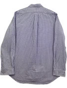 RALPH LAUREN BUTTON DOWN SHIRT CLASSIC PURPLE WHITE CHECK MENS PRE OWNED L