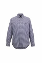 RALPH LAUREN BUTTON DOWN SHIRT CLASSIC PURPLE WHITE CHECK MENS PRE OWNED L
