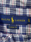 RALPH LAUREN ΠΟΥΚΑΜΙΣΟ CLASSIC ΚΑΡΟ NAVY ΑΝΤΡΙΚΟ PRE OWNED XL