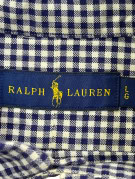 RALPH LAUREN ΠΟΥΚΑΜΙΣΟ CLASSIC ΚΑΡΟ NAVY ΛΕΥΚΟ ΑΝΤΡΙΚΟ PRE OWNED L