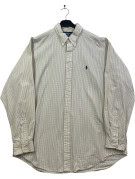 RALPH LAUREN ΠΟΥΚΑΜΙΣΟ CLASSIC ΚΑΡΟ OFF WHITE ΑΝΤΡΙΚΟ PRE OWNED L