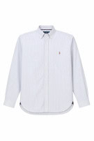 RALPH LAUREN BUTTON DOWN SHIRT CLASSIC STRIPED LIGHT BLUE MENS PRE OWNED XL