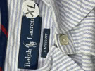 RALPH LAUREN BUTTON DOWN SHIRT CLASSIC STRIPED LIGHT BLUE MENS PRE OWNED XL