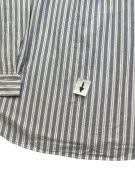 RALPH LAUREN BUTTON DOWN SHIRT CLASSIC STRIPED GREY MENS PRE OWNED XL