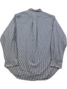 RALPH LAUREN CAMICIA BUTTON DOWN CLASSIC RIGATA BLU BIANCO UOMO PRE OWNED XL