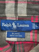 RALPH LAUREN ΠΟΥΚΑΜΙΣΟ ΚΑΡΟ ΚΟΚΚΙΝΟ ΛΑΔΙ ΜΠΕΖ ΑΝΤΡΙΚΟ PRE OWNED L