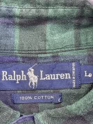 RALPH LAUREN ΠΟΥΚΑΜΙΣΟ ΚΑΡΟ ΠΡΑΣΙΝΟ NAVY ΑΝΤΡΙΚΟ PRE OWNED L