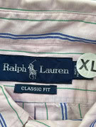 RALPH LAUREN ΠΟΥΚΑΜΙΣΟ ΚΛΑΣΙΚΟ ΛΕΥΚΟ ΡΙΓΕ ΑΝΤΡΙΚΟ PRE OWNED XL