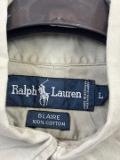RALPH LAUREN CAMICIA BUTTON DOWN CLASSICA BEIGE UOMO PRE OWNED L