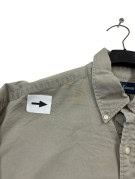 RALPH LAUREN CAMICIA BUTTON DOWN CLASSICA BEIGE UOMO PRE OWNED L