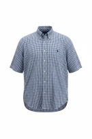 RALPH LAUREN ΠΟΥΚΑΜΙΣΟ ΚΟΝΤΟΜΑΝΙΚΟ BLAKE ΚΑΡΟ ΜΠΛΕ UNISEX XL