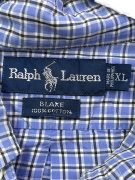 RALPH LAUREN ΠΟΥΚΑΜΙΣΟ ΚΟΝΤΟΜΑΝΙΚΟ BLAKE ΚΑΡΟ ΜΠΛΕ UNISEX XL