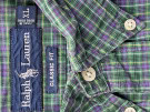 RALPH LAUREN SHIRT TARTAN GREEN MENS PRE OWNED XL