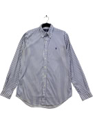 RALPH LAUREN Πουκάμισο Ριγέ Logo Μπλε Unisex S