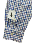 RALPH LAUREN ΠΟΥΚΑΜΙΣΟ SLIM FIT ΚΑΡΟ ΛΕΥΚΟ ΜΠΛΕ ΑΝΤΡΙΚΟ PRE OWNED L