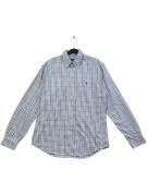 RALPH LAUREN ΠΟΥΚΑΜΙΣΟ SLIM FIT ΚΑΡΟ ΛΕΥΚΟ ΜΠΛΕ ΑΝΤΡΙΚΟ PRE OWNED L