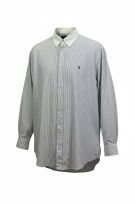 RALPH LAUREN Πουκάμισο Yarmouth Ριγέ Logo Μπλε / Λευκό UNISEX XXL