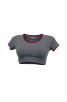 REEBOK ΑΘΛΗΤΙΚΟ ΚΟΝΤΟΜAΝΙΚΟ ΜΠΟΥΣΤΑΚΙ CROP TOP ΜΕ ΔΙΧΤΥ ΓΚΡΙ ΓΥΝΑΙΚΕΙΟ L