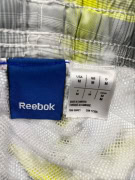 Reebok Plaid Sports Shorts Logo Grey Yellow Men’s M