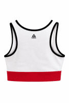 REEBOK SPORTS TOP BLACK AND RED WOMEN PRE OWNED XS