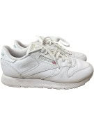 REEBOK CLASSIC LEATHER VINTAGE LOGO SNEAKERS WHITE WOMEN'S 37