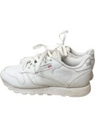 REEBOK CLASSIC LEATHER VINTAGE LOGO SNEAKERS WHITE WOMEN'S 37