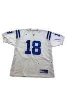 REEBOK FOOTBALL JERSEY RETRO WHITE BLUE MEN PRE OWNED XXL