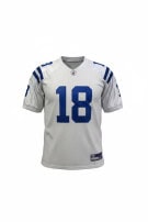 REEBOK FOOTBALL JERSEY RETRO WHITE BLUE MEN PRE OWNED XXL