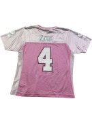 REEBOK FOOTBALL JERSEY GRAPHIC PINK WOMEN PRE OWNED S