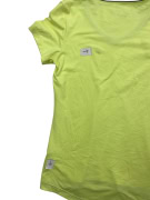 Reebok T-Shirt Αθλητικό V-Neck Λογότυπο Πράσινο Νέον Γυναικείο M