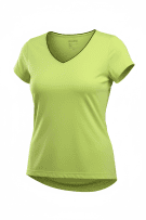 Reebok T-Shirt Αθλητικό V-Neck Λογότυπο Πράσινο Νέον Γυναικείο M
